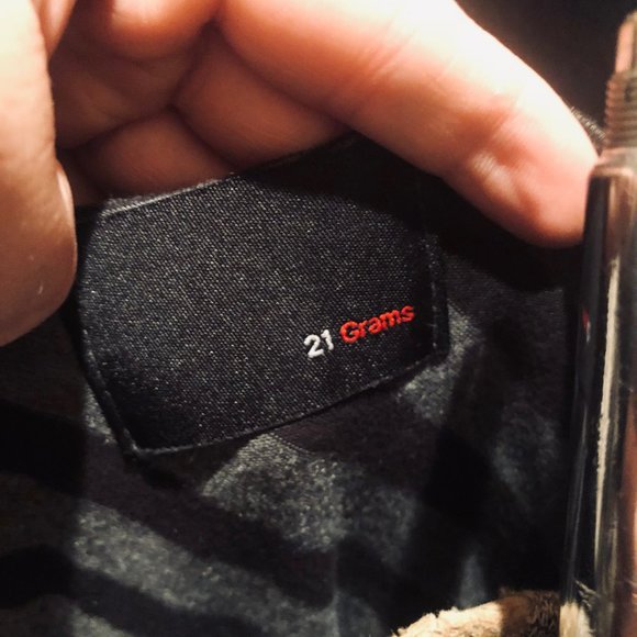 21 Grams Medium Black & Gray Stripe Long Sleeve T Shirt Medium M Japan Style NEW - Picture 3 of 3